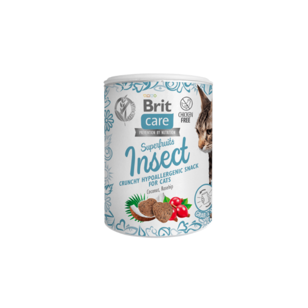 Brit Care Sterilised Cat Superfruits Insect Snacks 100g 