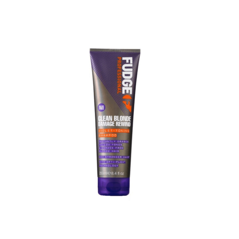 Fudge-Clean-Blonde-Damage-Rewind-Violet-Toning-Shampoo-250ml