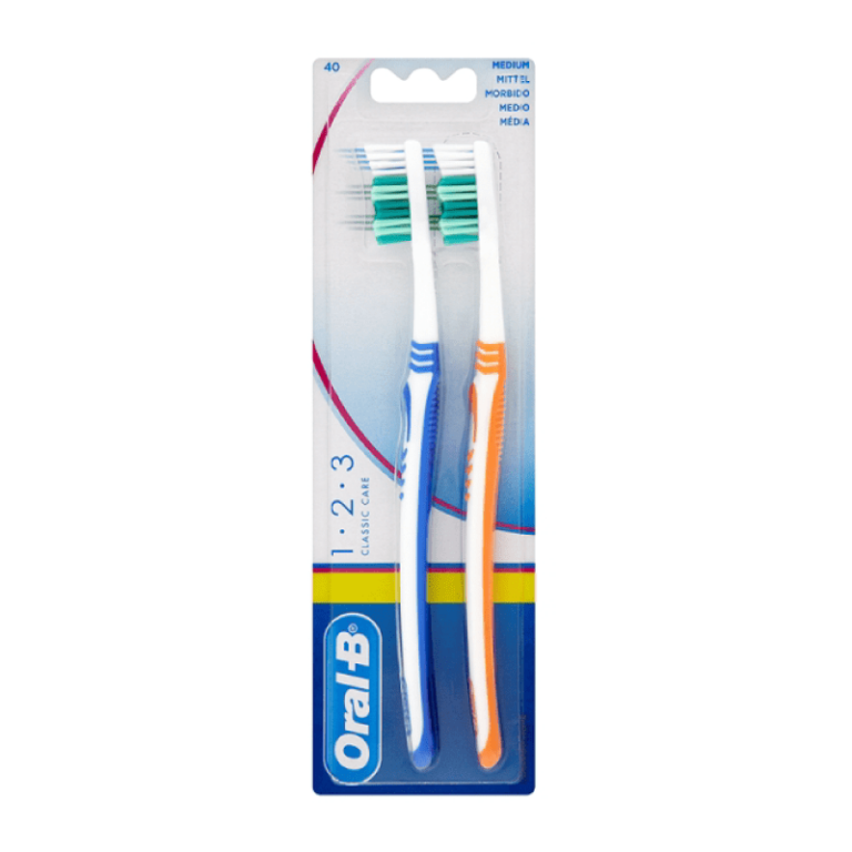 Oral-B-Toothbrush-1-2-3-Classic-Care-Medium-2er